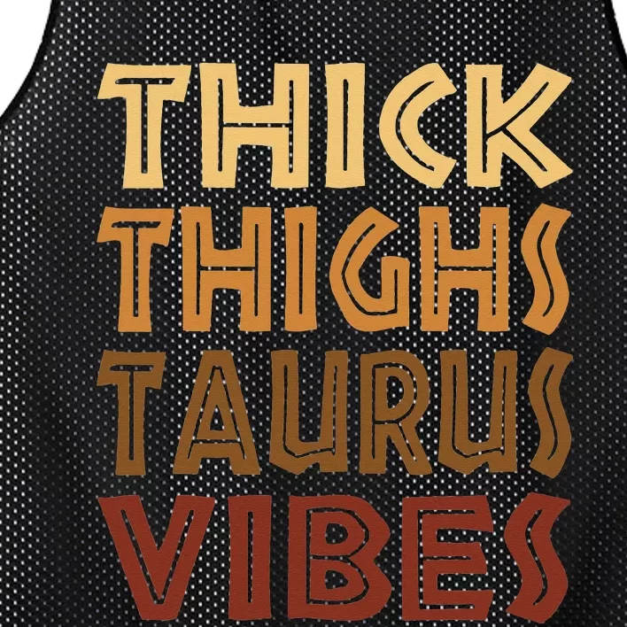 Thick Thighs Taurus Vibes Melanin Black Wo Horoscope Mesh Reversible Basketball Jersey Tank