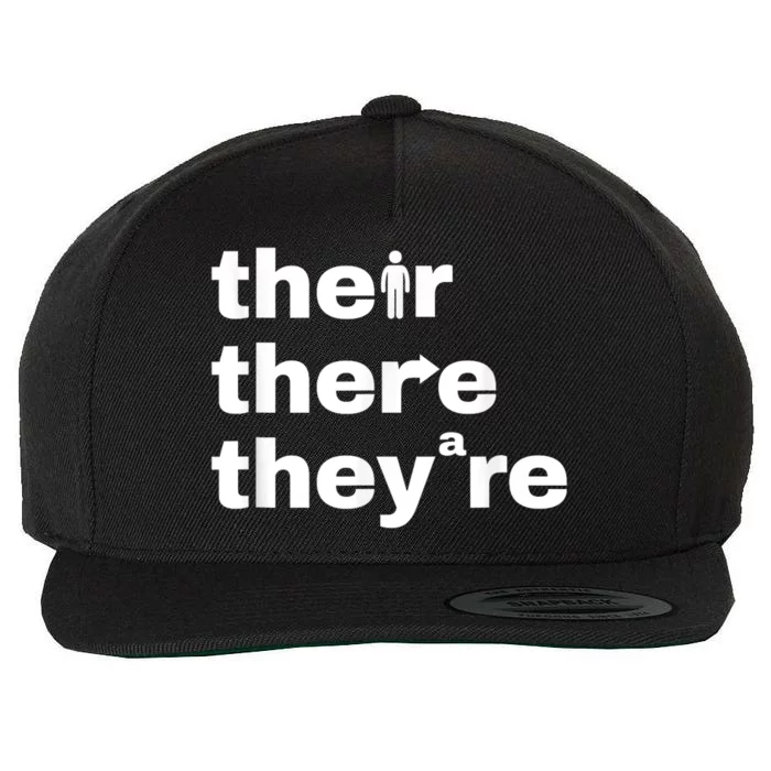 Their There TheyRe Grammar Lesson Language Arts Teacher Wool Snapback Cap