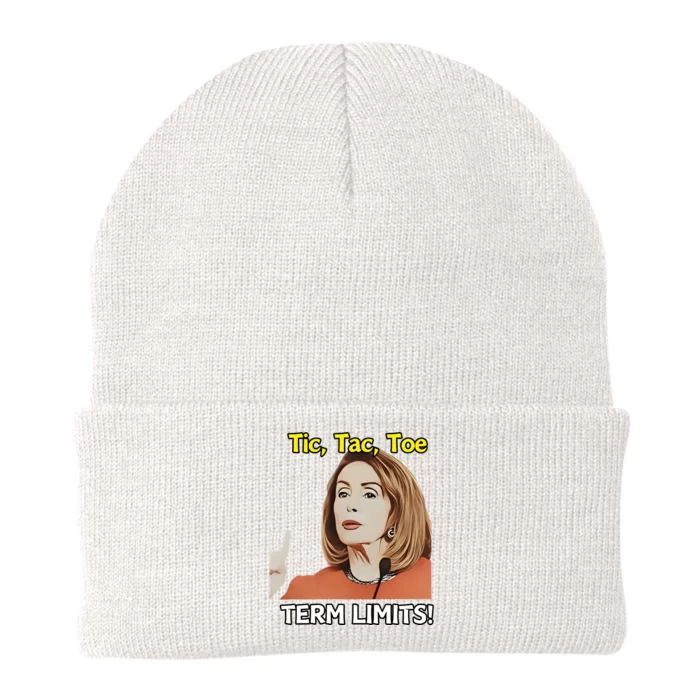 Tic Tac Toe Term Limits Heavyweight Knit Cap Winter Beanie