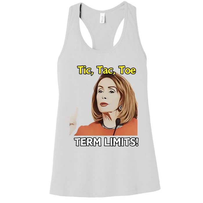 Tic Tac Toe Term Limits Heavyweight Women's Racerback Tank