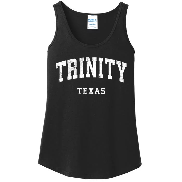 Trinity Texas Tx Vintage Athletic Sports Design Ladies Essential Tank