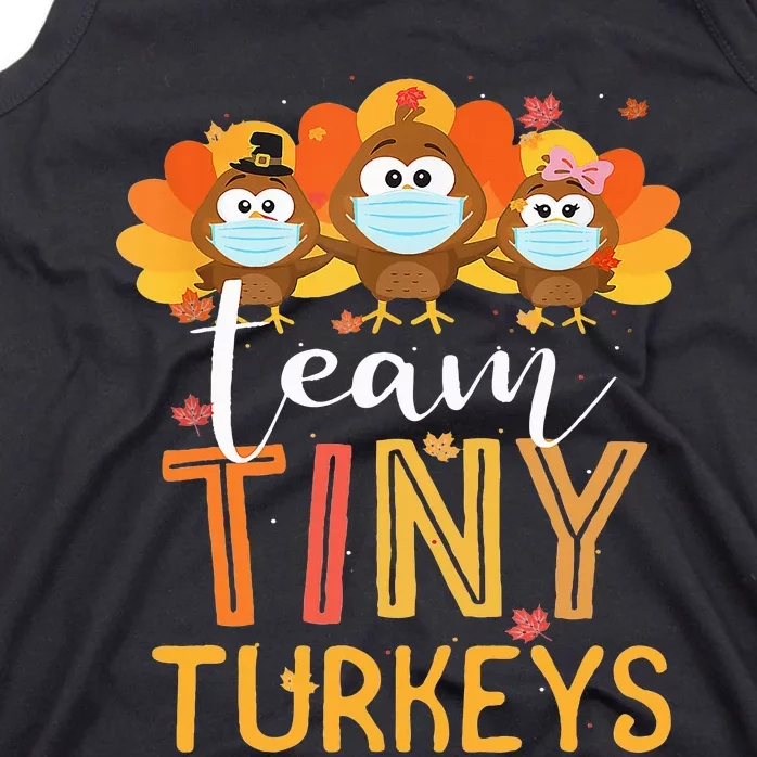 Turkey Thanksgiving Team Tiny Turkeys Nurse Fall NICU Nurse Tank Top