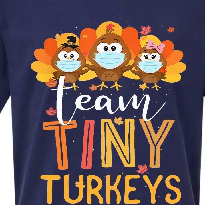 Turkey Thanksgiving Team Tiny Turkeys Nurse Fall NICU Nurse Sueded Cloud Jersey T-Shirt