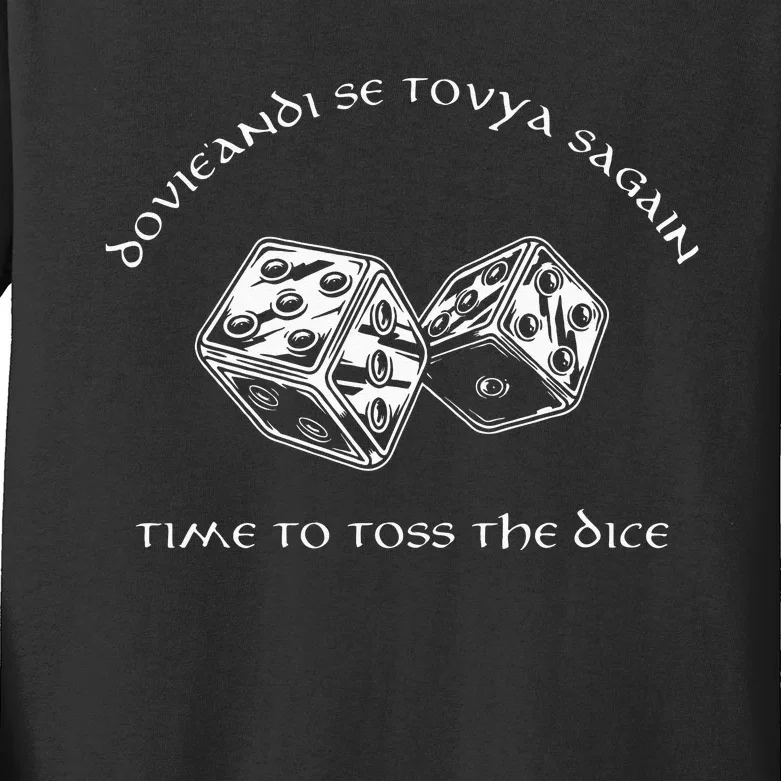 Time To Toss Dice Kids Long Sleeve Shirt