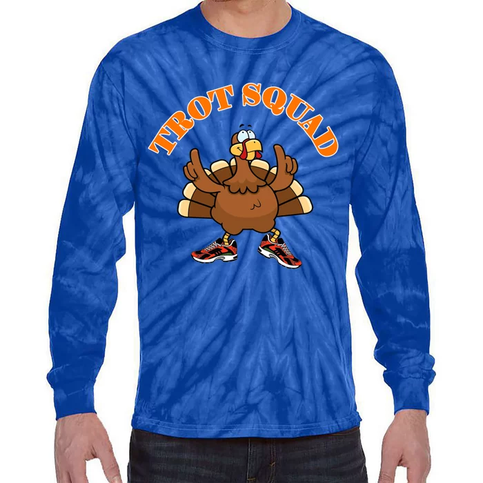 Thanksgiving Turkey Trot 5k Great Gift Running Tie-Dye Long Sleeve Shirt