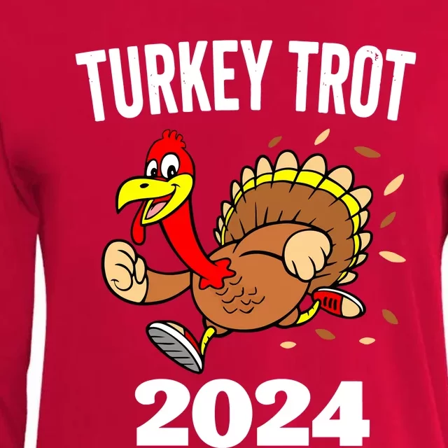 Thanksgiving Turkey Trot 2024 Womens Cotton Relaxed Long Sleeve T-Shirt