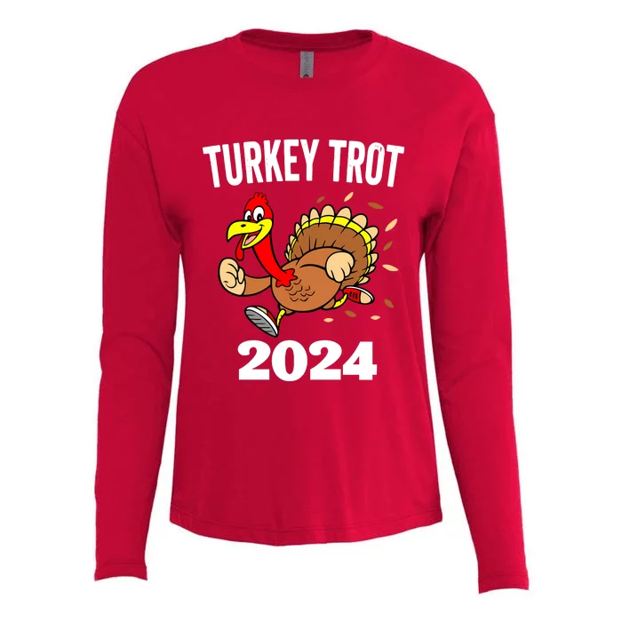 Thanksgiving Turkey Trot 2024 Womens Cotton Relaxed Long Sleeve T-Shirt