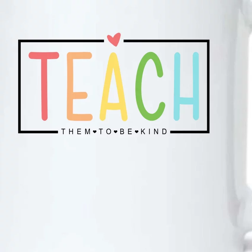 Teach Them To Be Kind Black Color Changing Mug