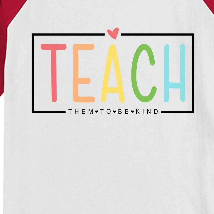 Teach Them To Be Kind Kids Colorblock Raglan Jersey