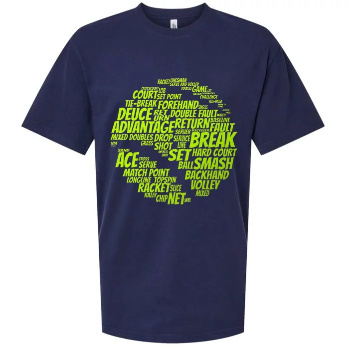 Tennis Terms Tennis Player Playing Tennis Ball Sueded Cloud Jersey T-Shirt