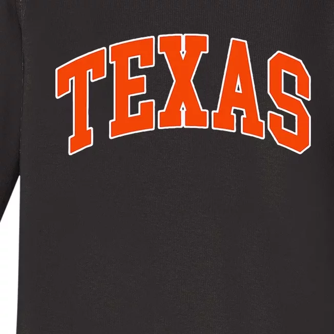 Texas Tx Throwback Design Print Classic Baby Long Sleeve Bodysuit