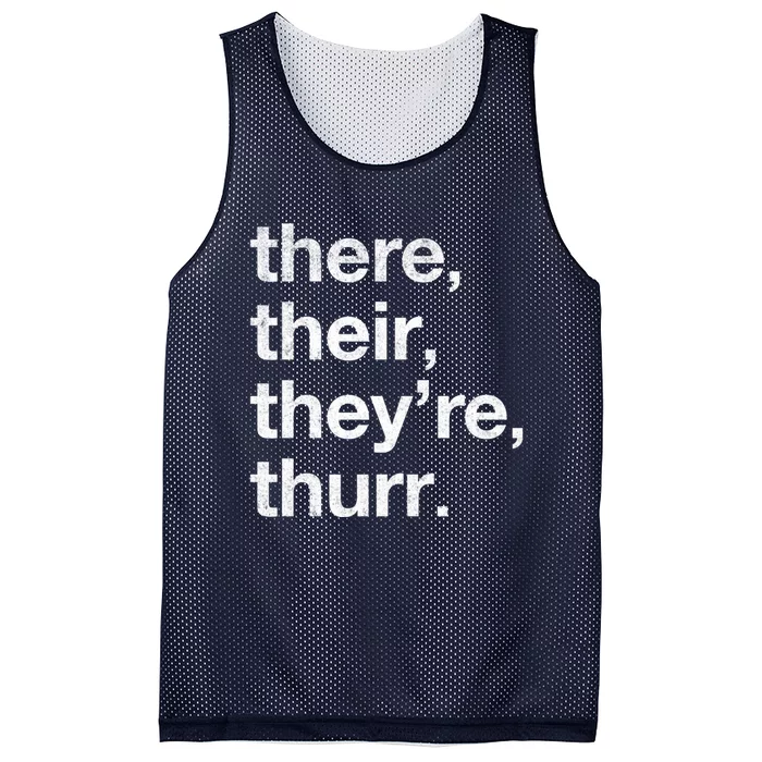 There Their They’Re Thurr. Mesh Reversible Basketball Jersey Tank