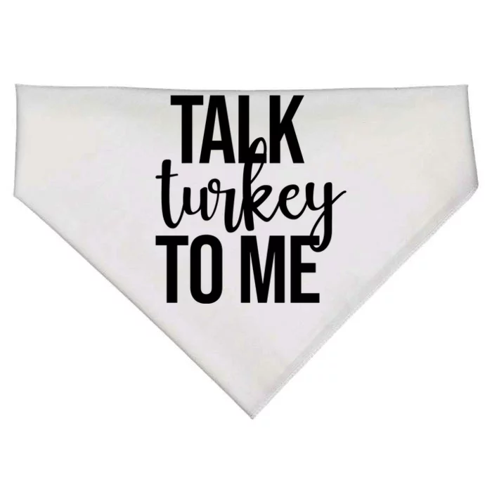 Talk Turkey To Me Funny Thanksgiving Holiday USA-Made Doggie Bandana