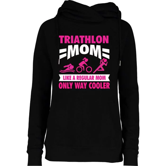 Triatlon Triathlete Triathlon Mom Gift Womens Funnel Neck Pullover Hood