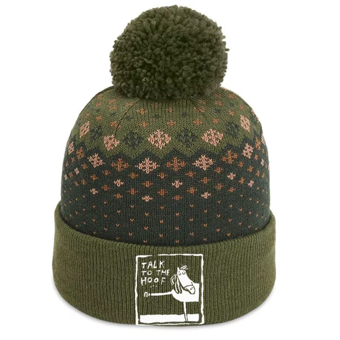 Talk To The Hoof Horseback Riding The Baniff Cuffed Pom Beanie