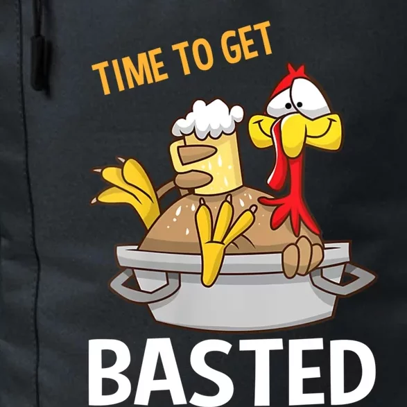 Turkey Time To Get Basted Retro Happy Thanksgiving Gift Daily Commute Backpack