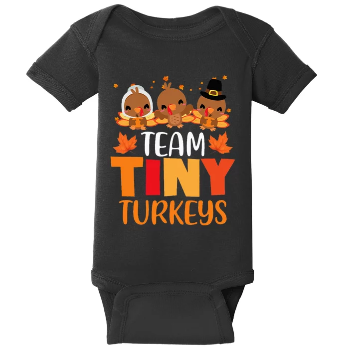 Turkey Thanksgiving TeamTiny Turkeys Nurse Fall NICU Nurse Baby Bodysuit