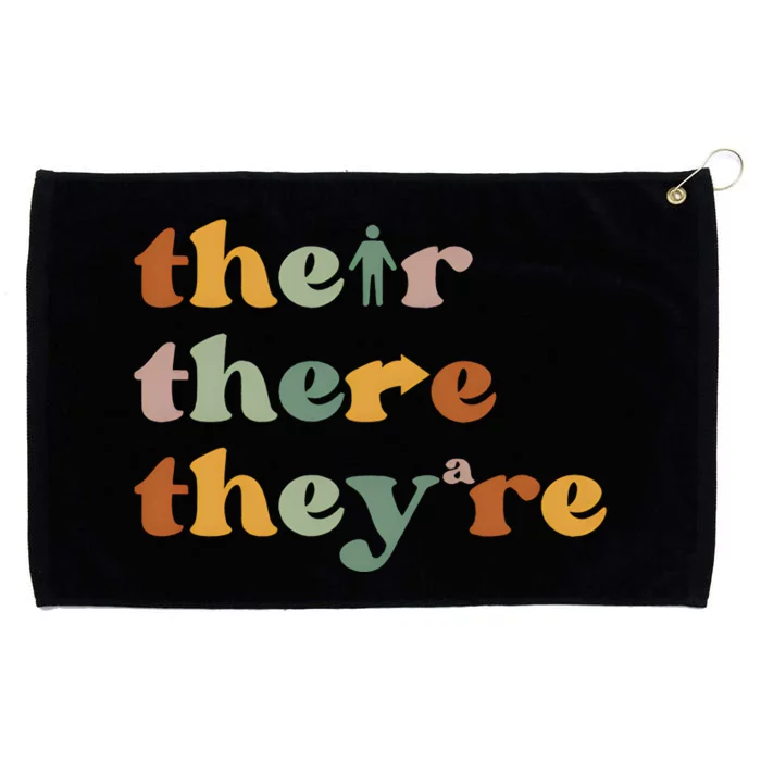 Their There They’re Grammar English Teacher Grommeted Golf Towel