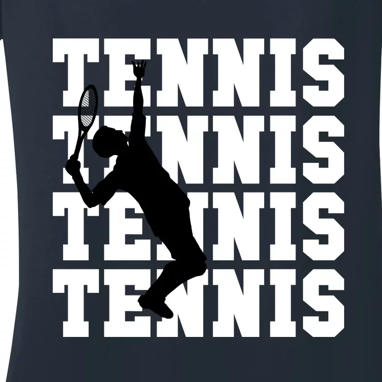 Tennis, Tennis, Tennis I Love Tennis Women's V-Neck T-Shirt