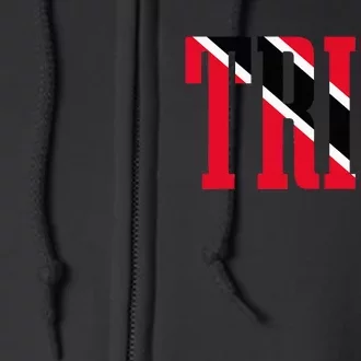 Trinidad & Tobago Trini Trinidadian Flag Pride Full Zip Hoodie