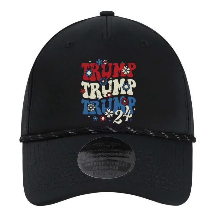 Trump Trump Trump 2024 Retro Groovy Performance The Dyno Cap