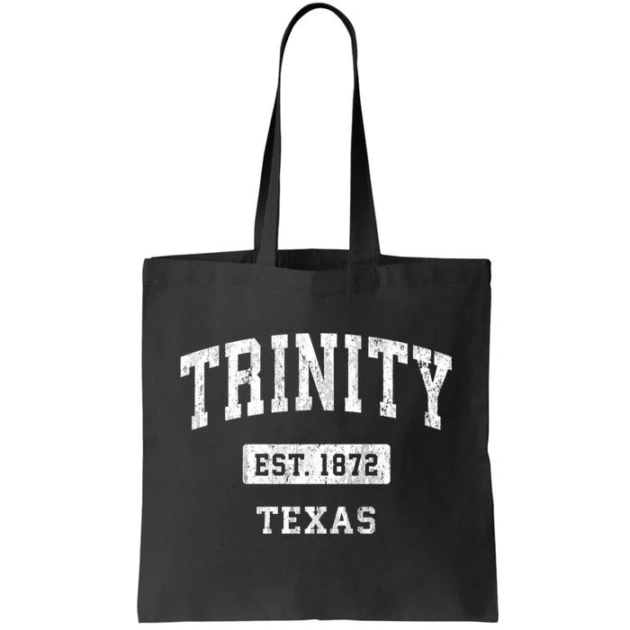 Trinity Texas Tx Vintage Sports Established Design Tote Bag