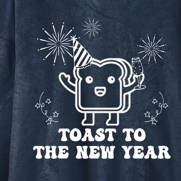 Toast To The New Year Party New YearS Eve Groovy Cool Gift Hooded Wearable Blanket