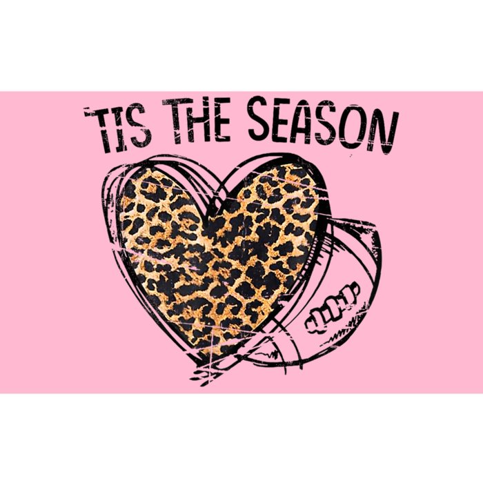 Tis To The Season Leopard Heart Football Season Game Day Bumper Sticker