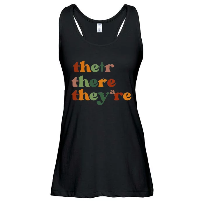 Their There They’Re Grammar Ladies Essential Flowy Tank