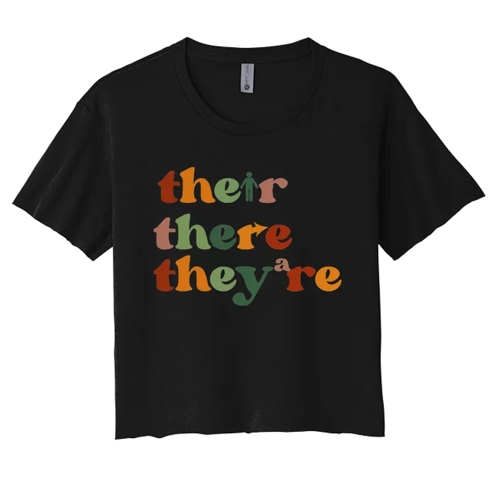 Their There They’Re Grammar Women's Crop Top Tee