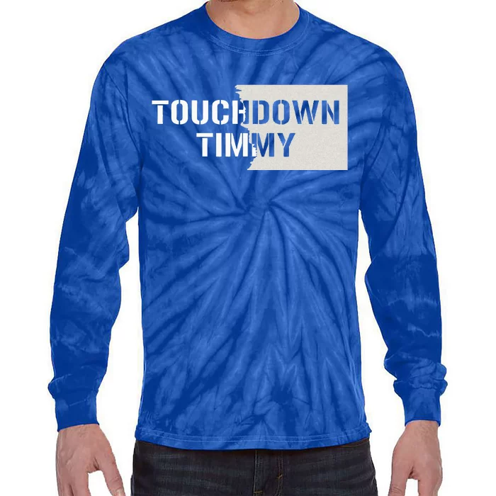 Touchdown Timmy Tim Walz Tie-Dye Long Sleeve Shirt