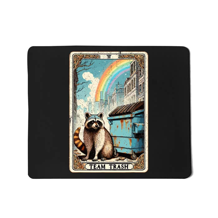 Team Trash Tarot Card Mystic Raccoon Mousepad