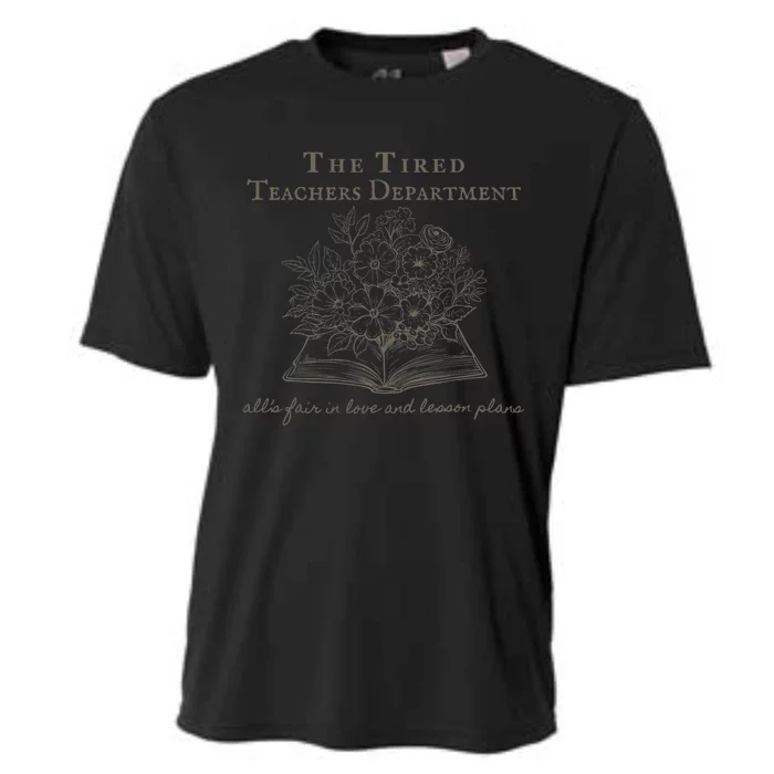 The Tired Teachers Department Teacher Duty Off Cooling Performance Crew T-Shirt