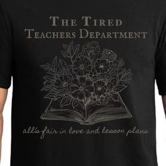 The Tired Teachers Department Teacher Duty Off Pajama Set