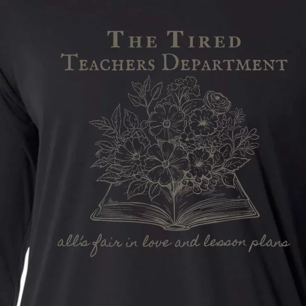 The Tired Teachers Department Teacher Duty Off Cooling Performance Long Sleeve Crew