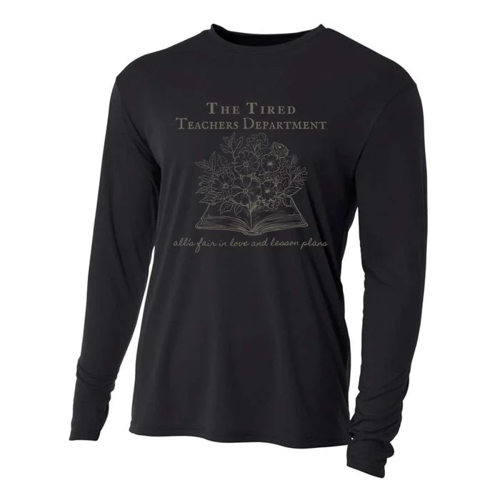 The Tired Teachers Department Teacher Duty Off Cooling Performance Long Sleeve Crew