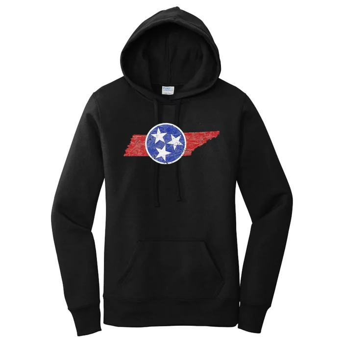 Tn Tennessee The Volunteer Mountain 3 Stars State Women's Pullover Hoodie