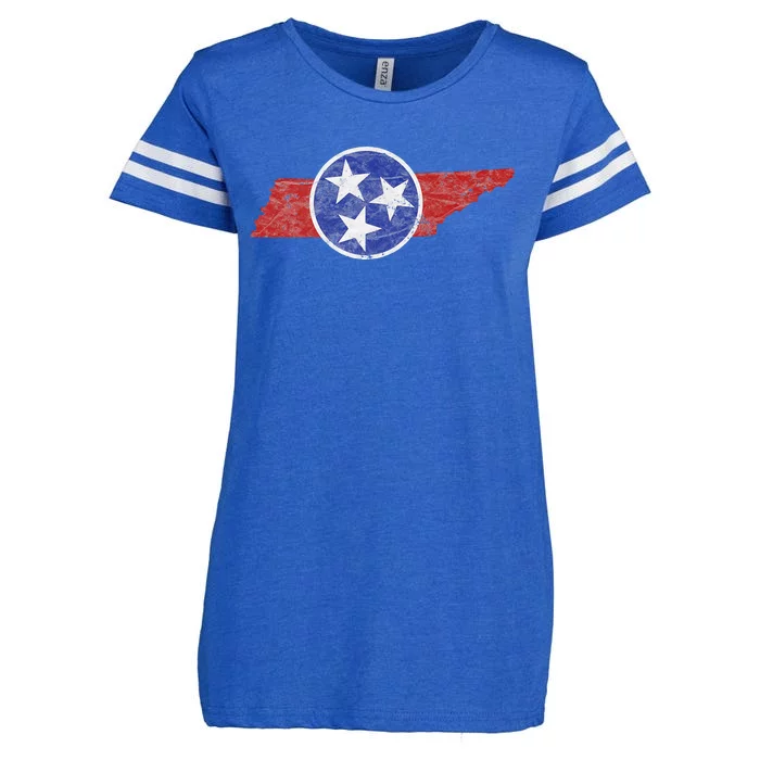 Tn Tennessee The Volunteer Mountain 3 Stars State Enza Ladies Jersey Football T-Shirt