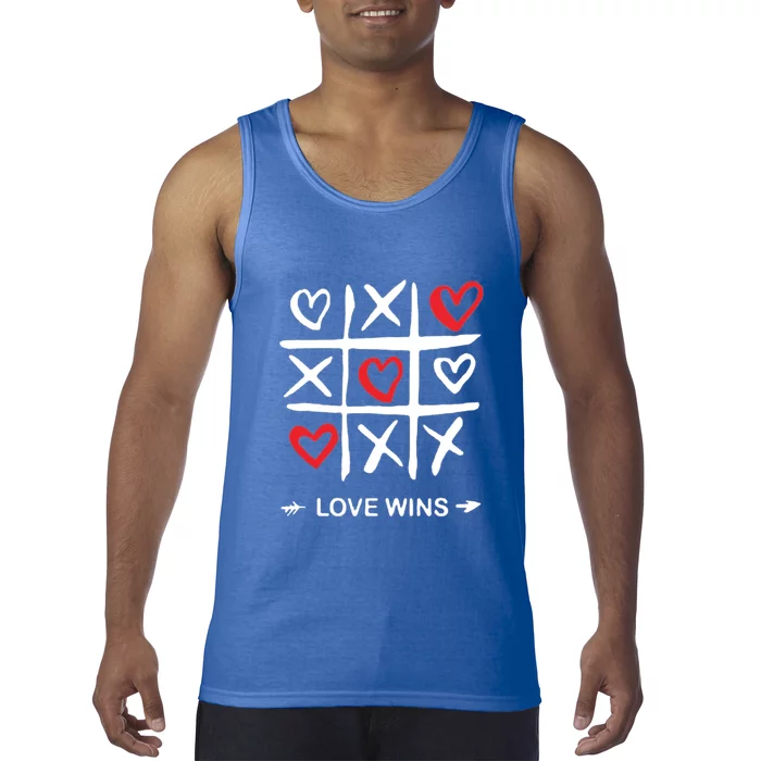 Tic Tac Toe Love Wins Love Always Wins Valentines Love Day Gift Tank Top