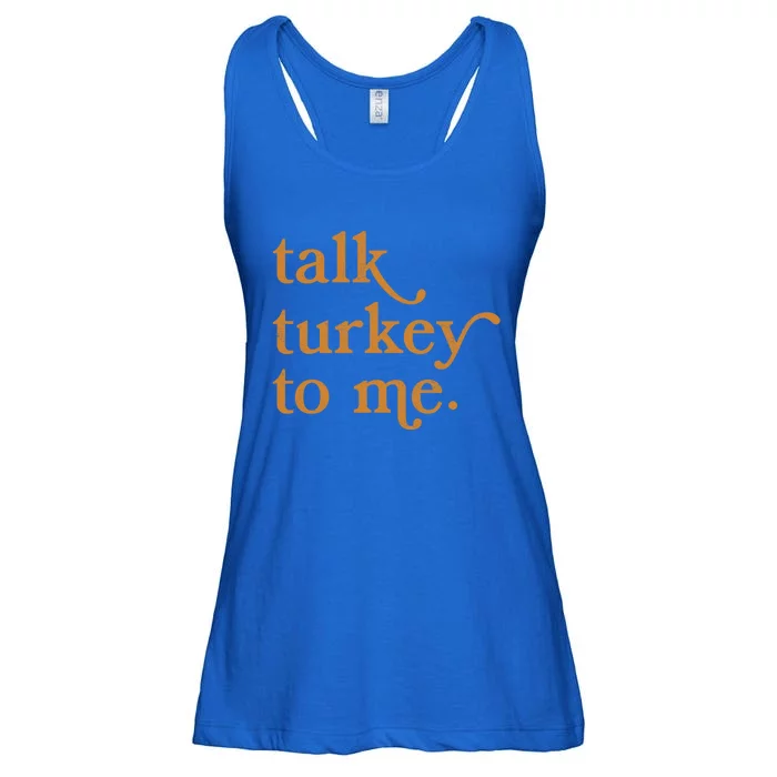 Talk Turkey To Me Funny Thanksgiving Retro Vintage Top Cool Gift Ladies Essential Flowy Tank