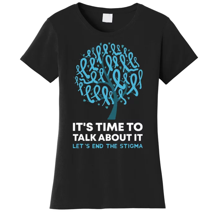 Time To Talk About It Sexual Assault Awareness Ribbon Tree Women's T-Shirt