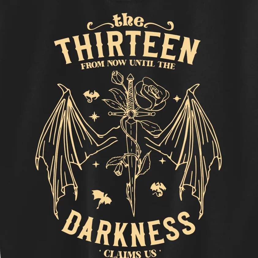 The Thirteen Throne Of Glass From Now Until The Darkness Claims Us Kids Sweatshirt