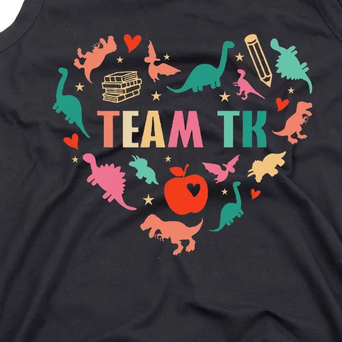 Tk Team Tk Teacher Student Heart Dinosaur Tank Top