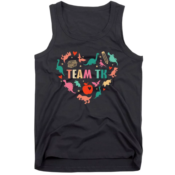 Tk Team Tk Teacher Student Heart Dinosaur Tank Top