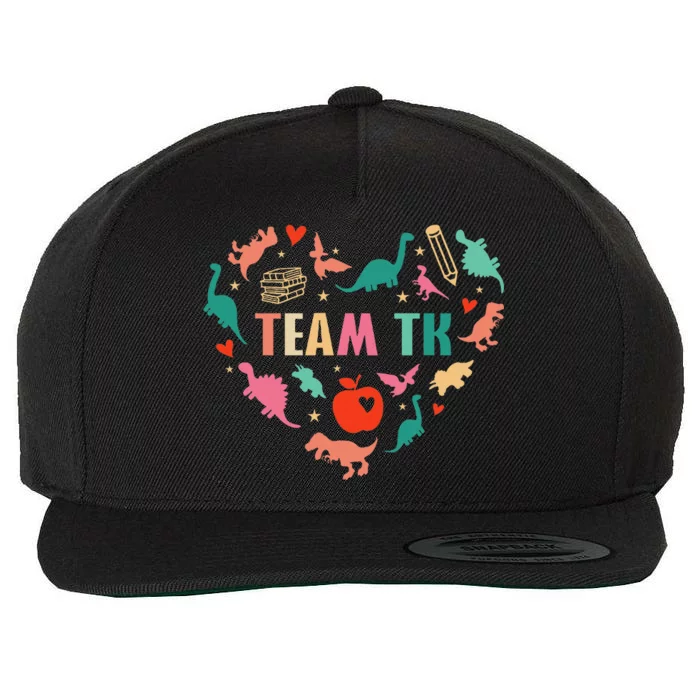 Tk Team Tk Teacher Student Heart Dinosaur Wool Snapback Cap