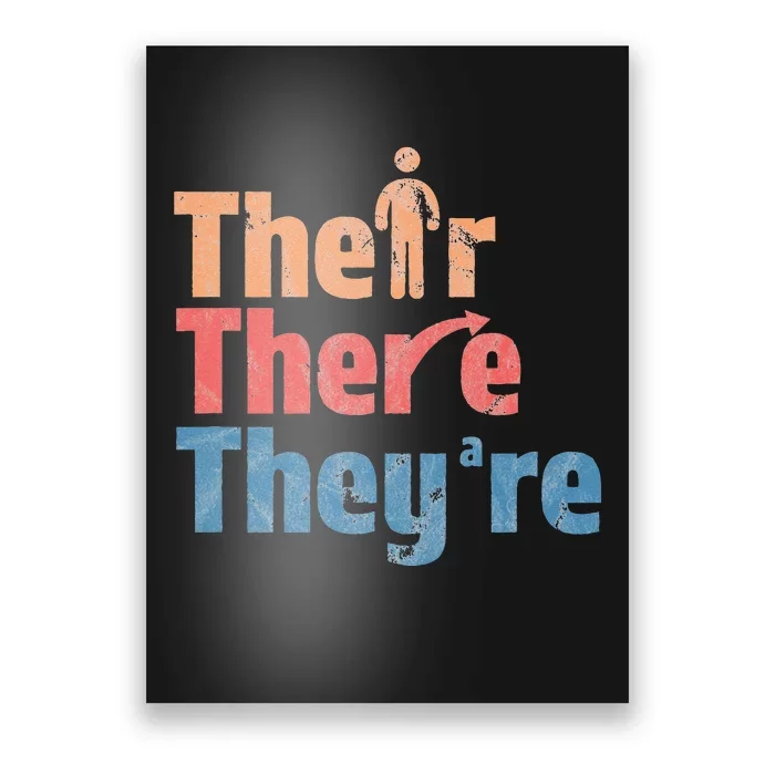 Their There Theyre Funny English Teacher Gramma Police Poster