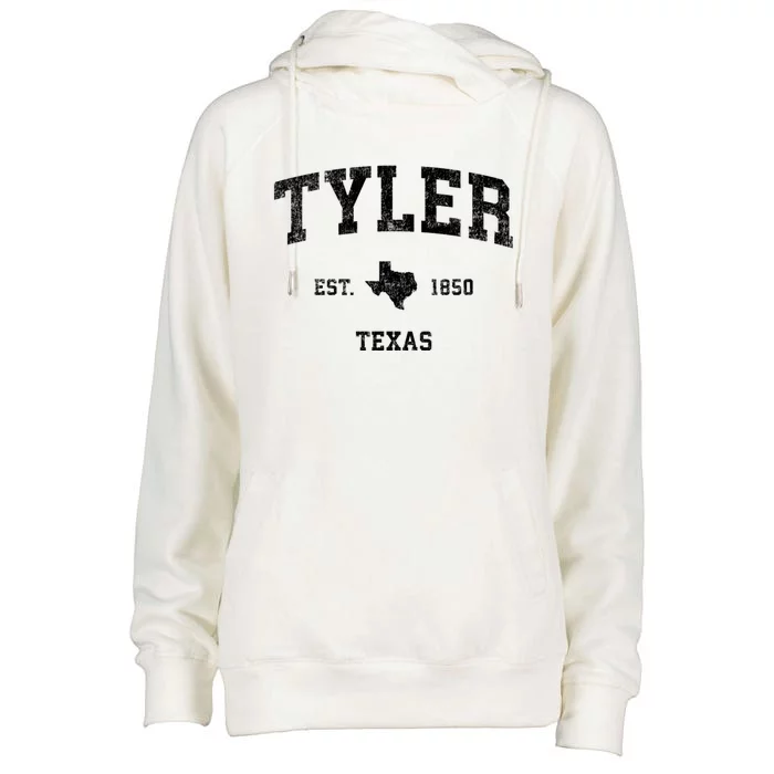 Tyler Texas Tx Vintage Established Sports Design Womens Funnel Neck Pullover Hood