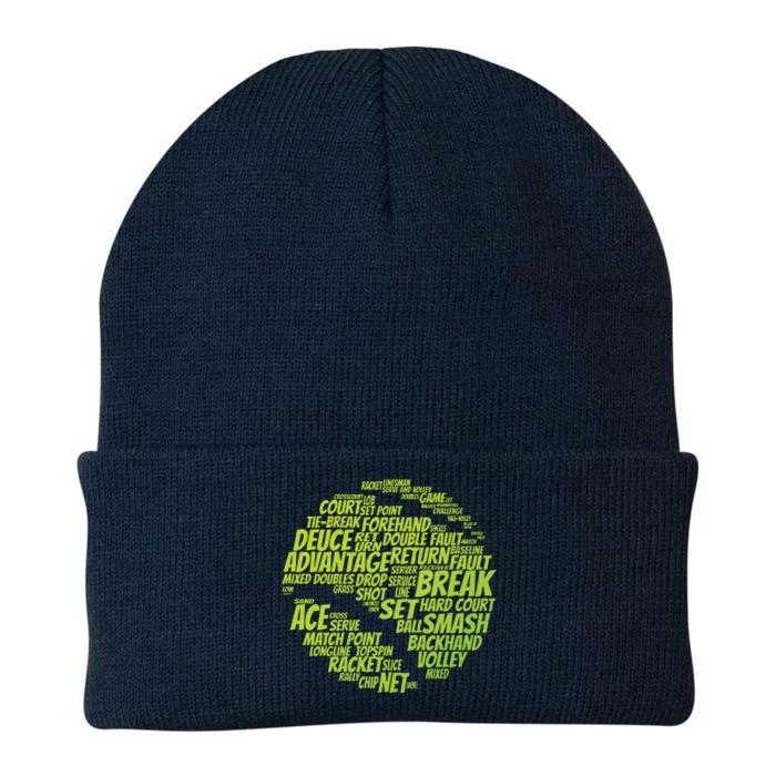 Tennis Terms Tennis Player Playing Tennis Ball Knit Cap Winter Beanie