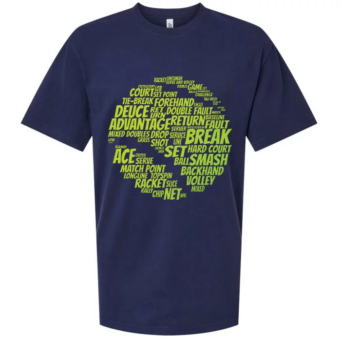 Tennis Terms Tennis Player Playing Tennis Ball Sueded Cloud Jersey T-Shirt