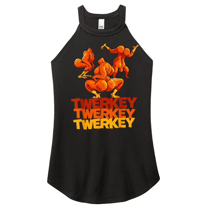 Twerkey Twerking Turkey Funny Thanksgiving Twerk Turkey Women’s Perfect Tri Rocker Tank